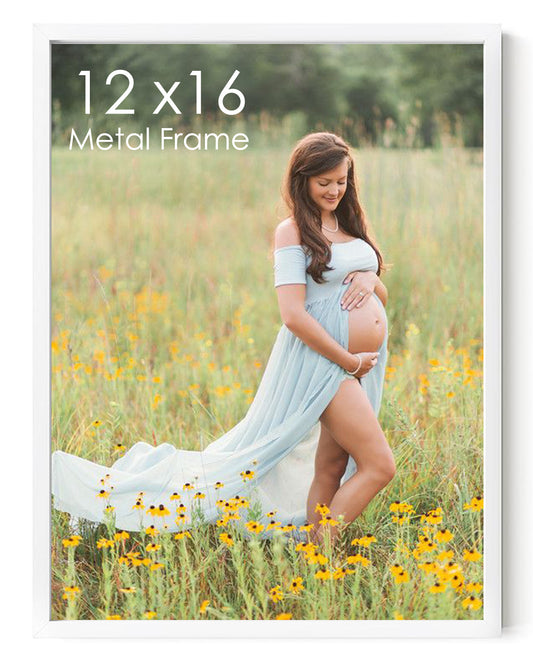 12x16 White Metal Frame + Photo