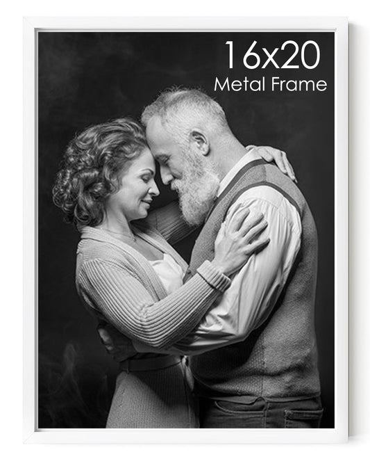 16x20 White Metal Frame + Photo