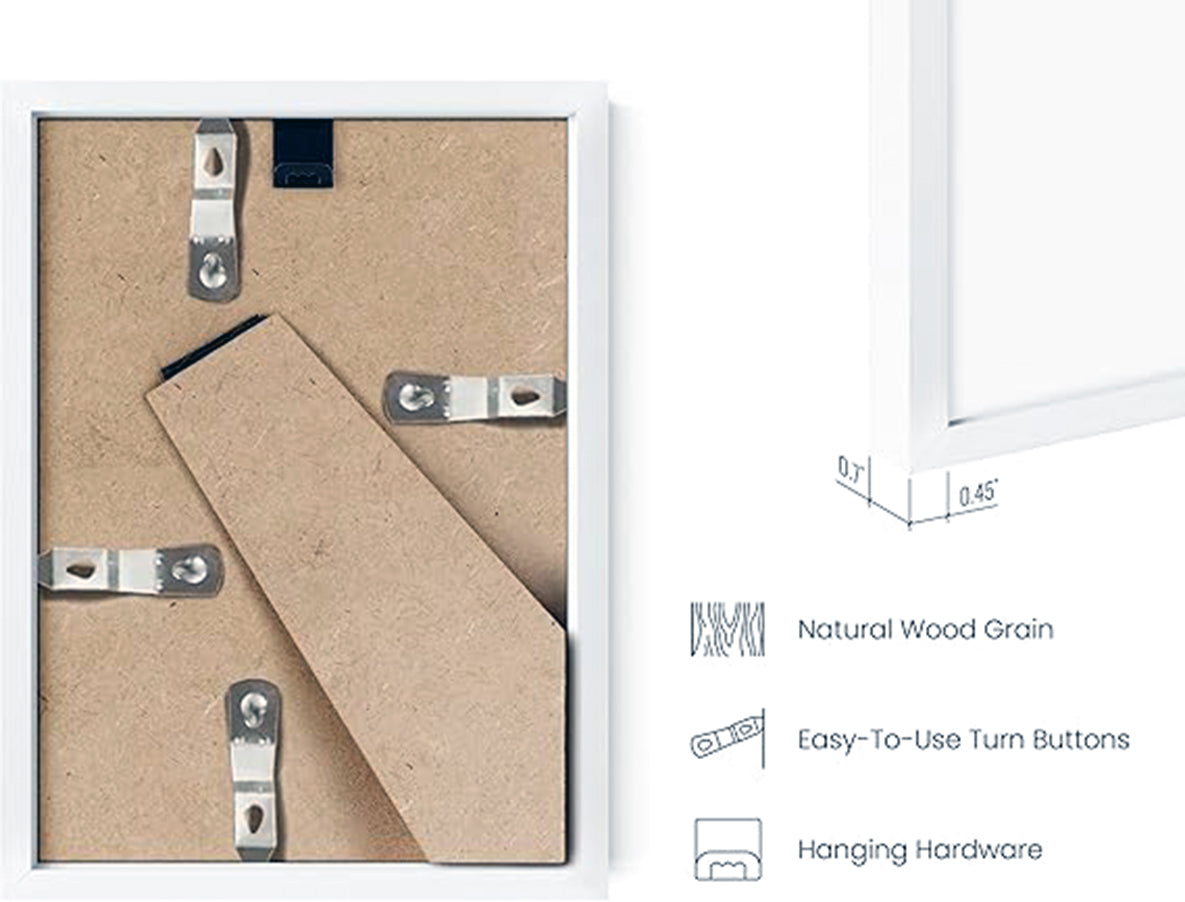 5x7 White Metal Frame + Photo