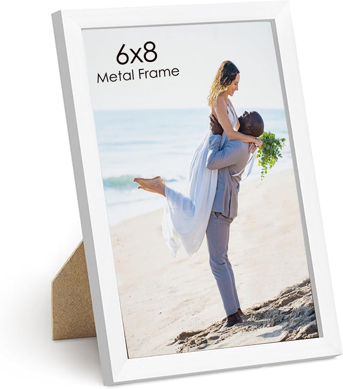 6x8 White Metal Frame + Photo