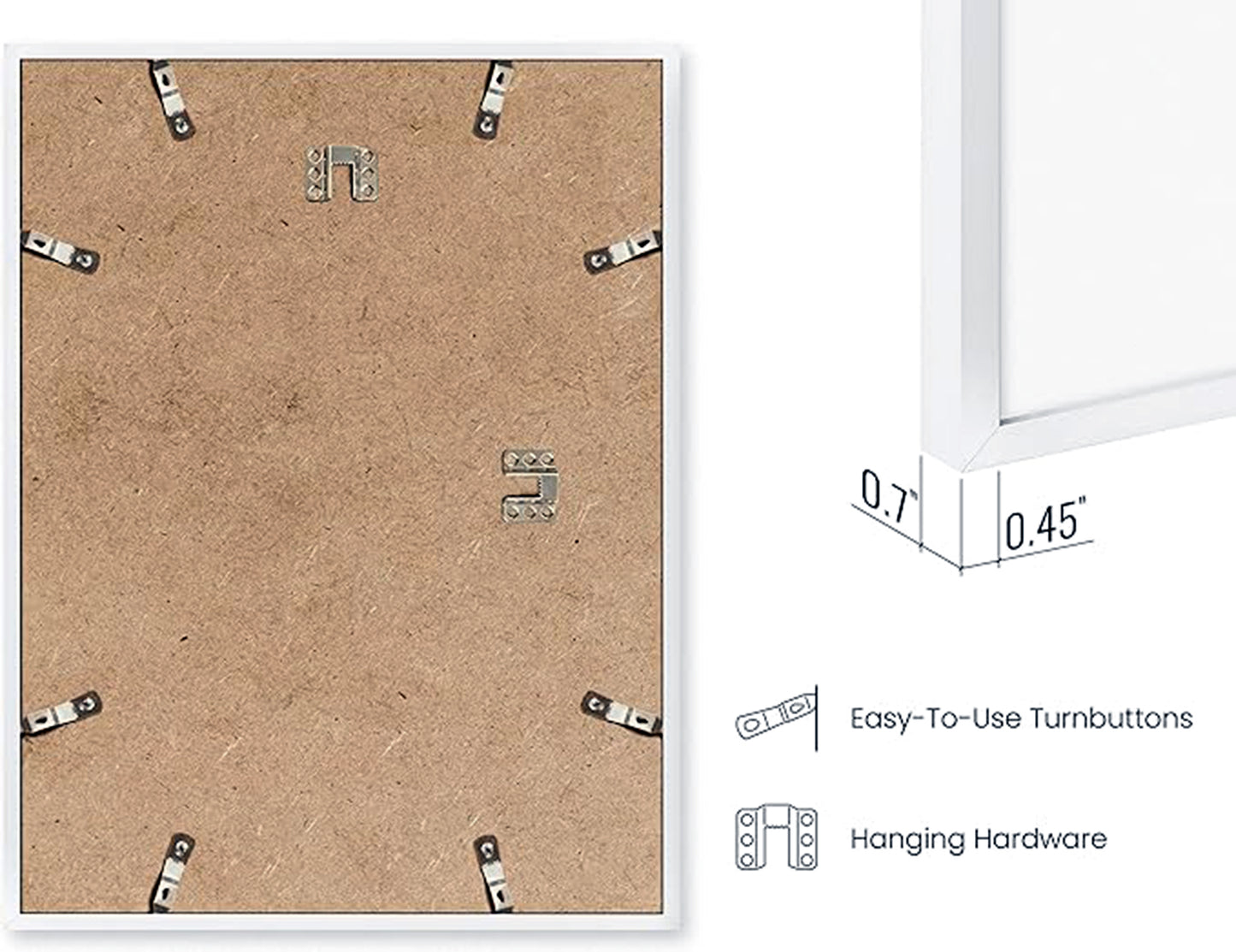 12x16 White Metal Frame + Photo