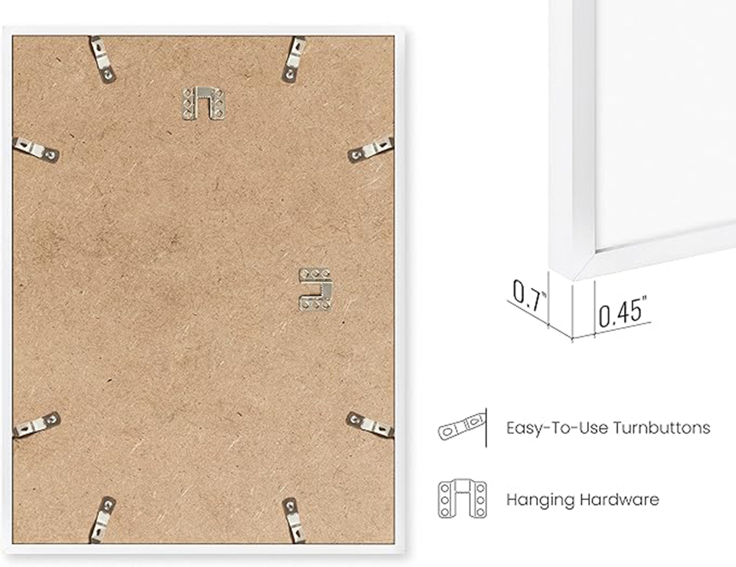 8x10 White Metal Frame + Photo